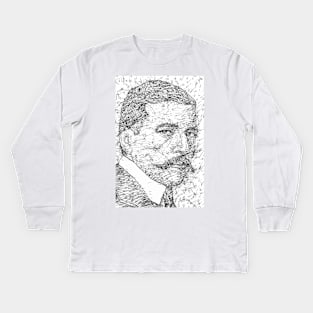 HUGO VON HOFMANNSTHAL black and white pencil portrait .1 Kids Long Sleeve T-Shirt